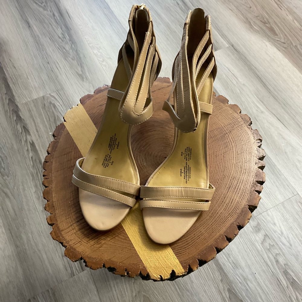 Elegant Tan Strappy Women's Heels